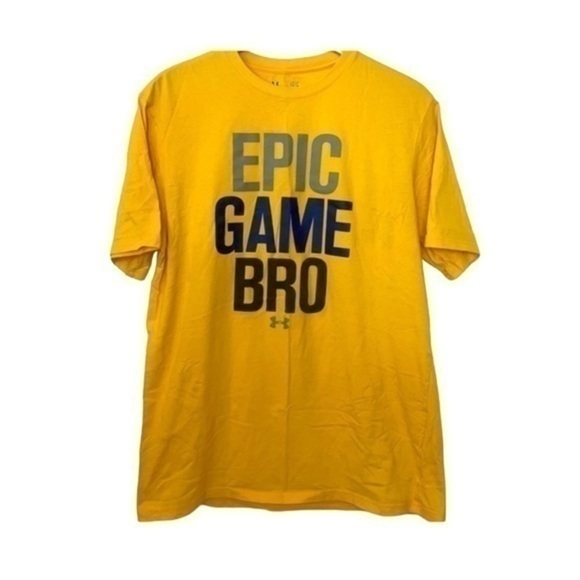 UNDER ARMOUR | Men’s Yellow Short Sleeve Shirt Size Large - Picture 1 of 5